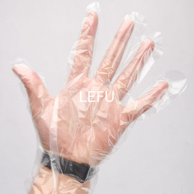 chất lượng  Medium Thickness HDPE Clear Disposable Food Gloves For Leak Free Cleaning Vinyl Glove nhà máy sản xuất
