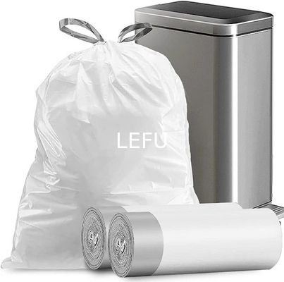 Custom Order Trash Bags Drawstring Strong Medium Kitchen Garbage Bag White Trash Can Liners