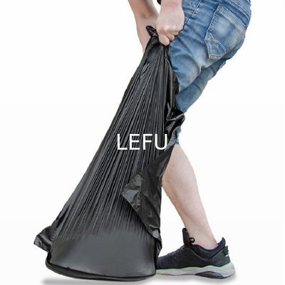 Green or Customized 30 Gallon Unscented Drawstring Trash Bags with Embossing Surface
