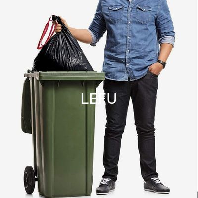 5-50 mic Thickness Heavy Duty Drawstring Biodegradable Trash Bag with Embossed Surface