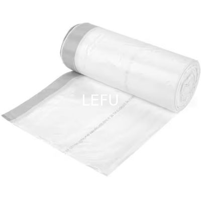 13 Gallon Biodegradable Drawstring Trash Bags with HDPE Material and 5-50 Mic Thickness