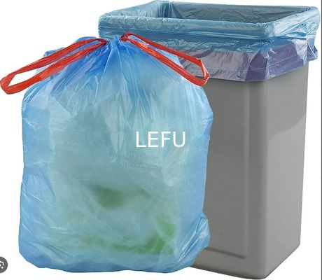 13 Gallon Biodegradable Drawstring Trash Bags with HDPE Material and 5-50 Mic Thickness