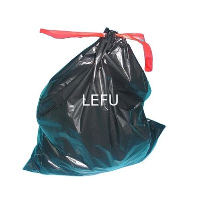 Embossing Beige Drawstring Trash Can Liner for Cleaning 13 Gallons Refuse Sack Bags