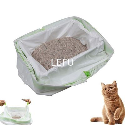Custom Order Accepted Jumbo Kitty Litter Box Liners with Drawstring Closure in Beige