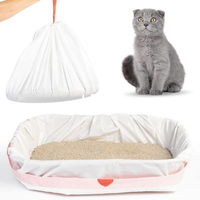 Bolsas gruesas de basura de gatos tamaño Jumbo con cierre de cuerda de tracción Pedido personalizado aceptado