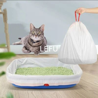 Bolsas gruesas de basura de gatos tamaño Jumbo con cierre de cuerda de tracción Pedido personalizado aceptado