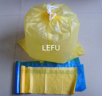 Offset Printing Drawstring Garbage Bags for Trash Can Liner in 5-50 Mic Thickness