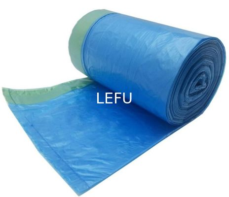 Offset Printing Drawstring Garbage Bags for Trash Can Liner in 5-50 Mic Thickness