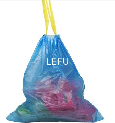 Offset Printing Drawstring Garbage Bags for Trash Can Liner in 5-50 Mic Thickness