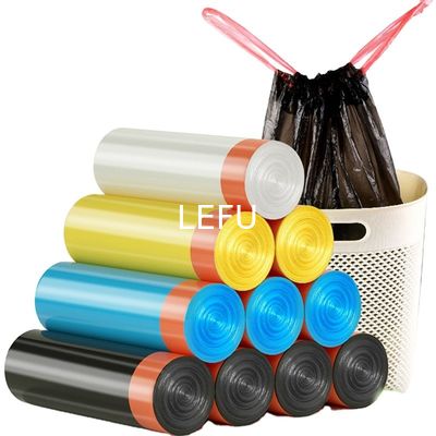 Flexible Drawstring Plastic Garbage Trash Packaging Bag for Easy Waste Transportation