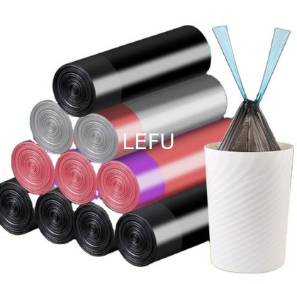 Flexible Drawstring Plastic Garbage Trash Packaging Bag for Easy Waste Transportation