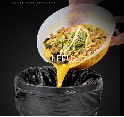 Black HDPE/LDPE/LLDPE Strong Star Sealed Garbage Bags for Office Waste Basket Liners