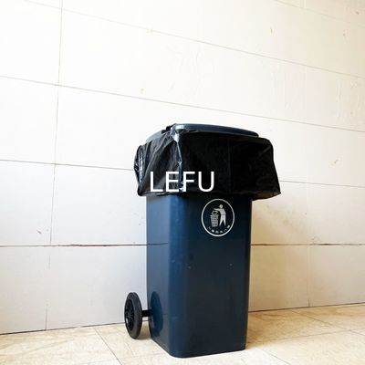 Custom Heavy Duty Plastic Trash Bags with Black Logo and Strong Material