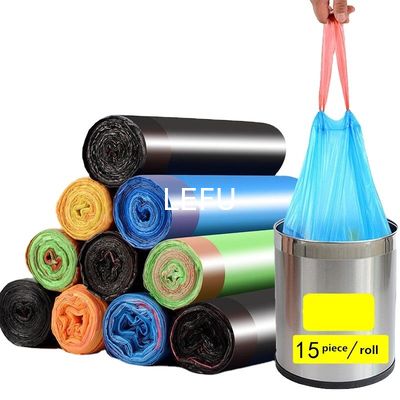 Certificado de compostaje OK Bolsa de basura de cuerda de tracción espesa para residuos de cocina domésticos