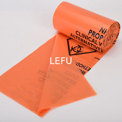 Sample Red Yellow Plastic Biohazard Garbage Bag for Medical Waste in Hospital Clinic