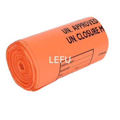 Sample Red Yellow Plastic Biohazard Garbage Bag for Medical Waste in Hospital Clinic
