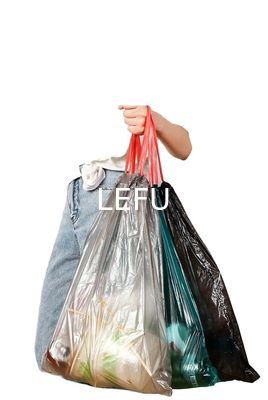 HDPE Drawstring Garbage Bags on Roll for Household Waste Disposal and Sanitation