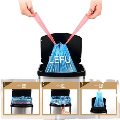Colorful Recycled PE Garbage Bag Drawstring Trash Bag for Eco-Friendly Waste Solution