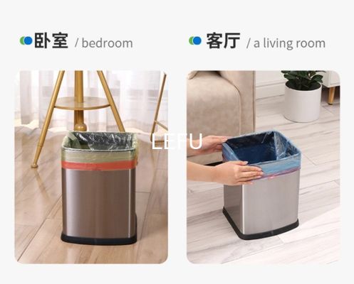 Colorful Disposable PE Garbage Bag Drawstring Closure OK Compost Certified Convenient