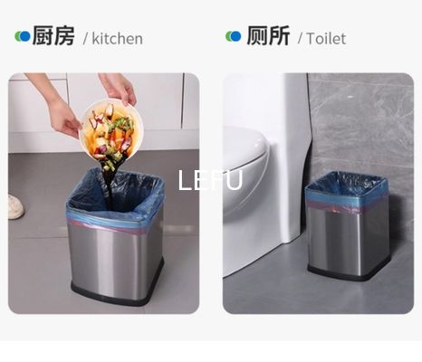 Colorful Disposable PE Garbage Bag Drawstring Closure OK Compost Certified Convenient