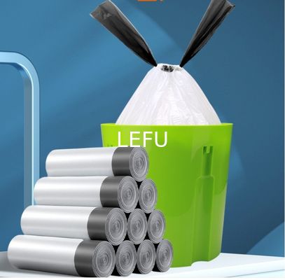 Household Portable Automatic Closure PE Drawstring Garbage Bag with Customized Design