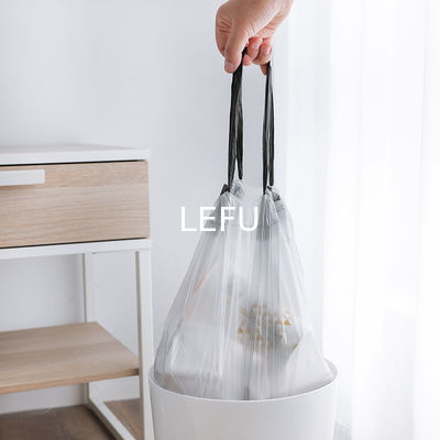 Automatic Closing Drawstring Garbage Bag for Office and Household Thickened PE Material
