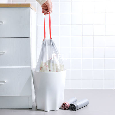 Automatic Closing Drawstring Garbage Bag for Office and Household Thickened PE Material