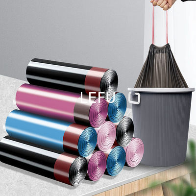 Household Portable Drawstring Garbage Bag in Colorful Design for Easy Waste Management