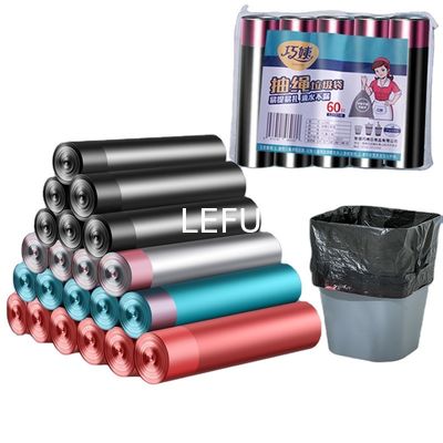 Convenient and eco-friendly drawstring garbage waste bags with custom logo printing