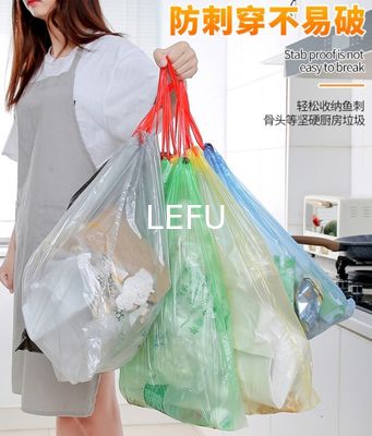 Customized Logo Large Quantity Portable Drawstring Automatic Garbage Collection Plastic Bag
