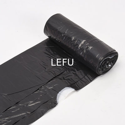 38X50 Czarny śmieci mil indywidualnie składany plastikowy worek śmieci Hdpe do zakupów B2B