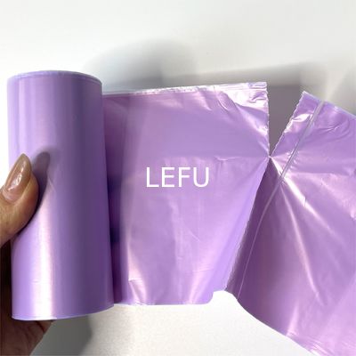 Offset Printing Surface Handling LDPE Plastic Trash Bag on Roll for Beige Garbage Can