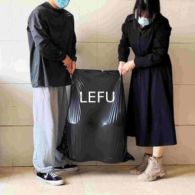 Convenient HDPE Black Plastic Trash Bag Can Liner for and Eco-Friendly Waste Disposal