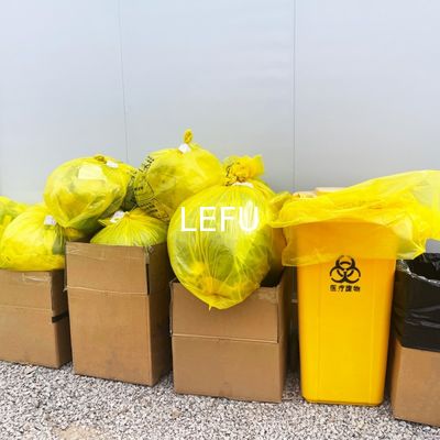 Portable Flat Mouth PE Bags for Hospital and Clinic Waste Disposal Thickness 5-100 mic