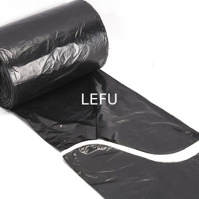 Beige PE Plastic HDPE/LDPE Flap Tie Trash Garbage Bag for Direct Custom Branding