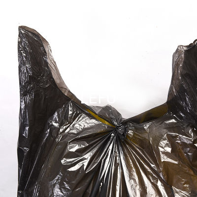 Beige PE Plastic HDPE/LDPE Flap Tie Trash Garbage Bag for Direct Custom Branding