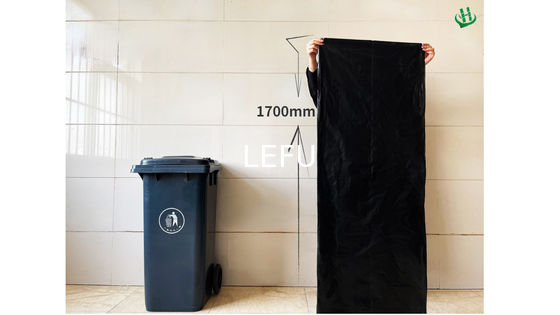 Custom Order Accepted Black Plastic Garbage Bag for Large Waste Containers