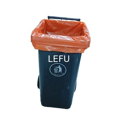 Beige 100L Plastic Reusable Big Black Garbage Bag In Roll For 55 Gallon And Offset Printing