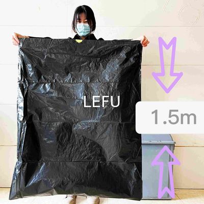 Embossing Surface Handling LDPE Black Star Seal Big Garbage Bags for Your Business