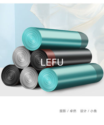 HDPE Custom Logo Printing Garbage Bags With Drawstring For Interleaved