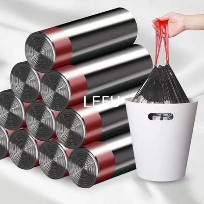 Drawstring HDPE Heavy Duty Clear Garbage Bags Unscented LDPE Blue Garbage Bag
