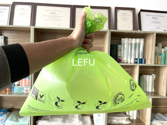 Materiais reciclados T-shirt de amido de milho Saco de compras de plástico com encomenda personalizada