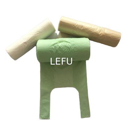 Materiais reciclados T-shirt de amido de milho Saco de compras de plástico com encomenda personalizada