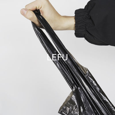 Drawstring Closure Medium Large Trash Bags for Sealing Handle HDPE/LDPE/LLDPE Material