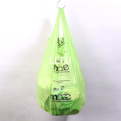 Household Products Packaging Biodegradable Cornstarch Shopping Bag with Customized Size