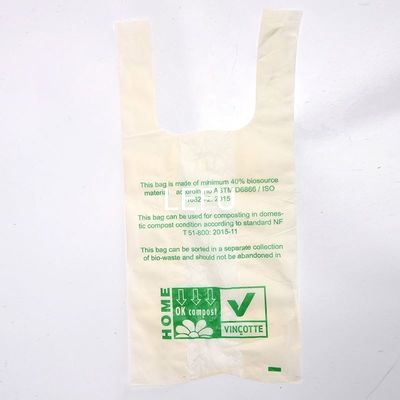 Household Products Packaging Biodegradable Cornstarch Shopping Bag with Customized Size