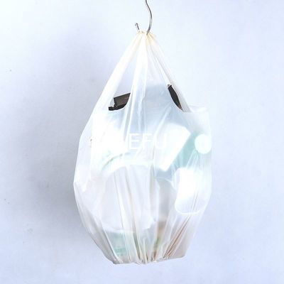 Máquina de fabricación de bolsas de plástico de camisetas de polietileno biodegradable de alta velocidad