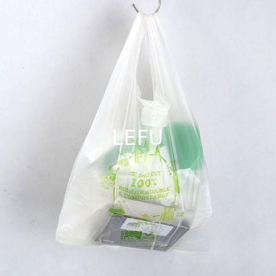 Customized Size Compostable Biodegradable Cornstarch Shopping Bags for Food Packaging