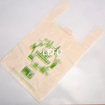 Green Garbage Bags made from Modified Corn Starch for Domestic Flat top T-shirt Roll