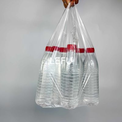 Populer Disesuaikan HDPE Supermarket T-Shirt Jelas Kantong Kemasan Dengan Logo
